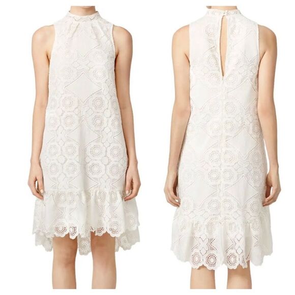 ERIN erin fetherston White Coquette Lacy Dress - Picture 1 of 10